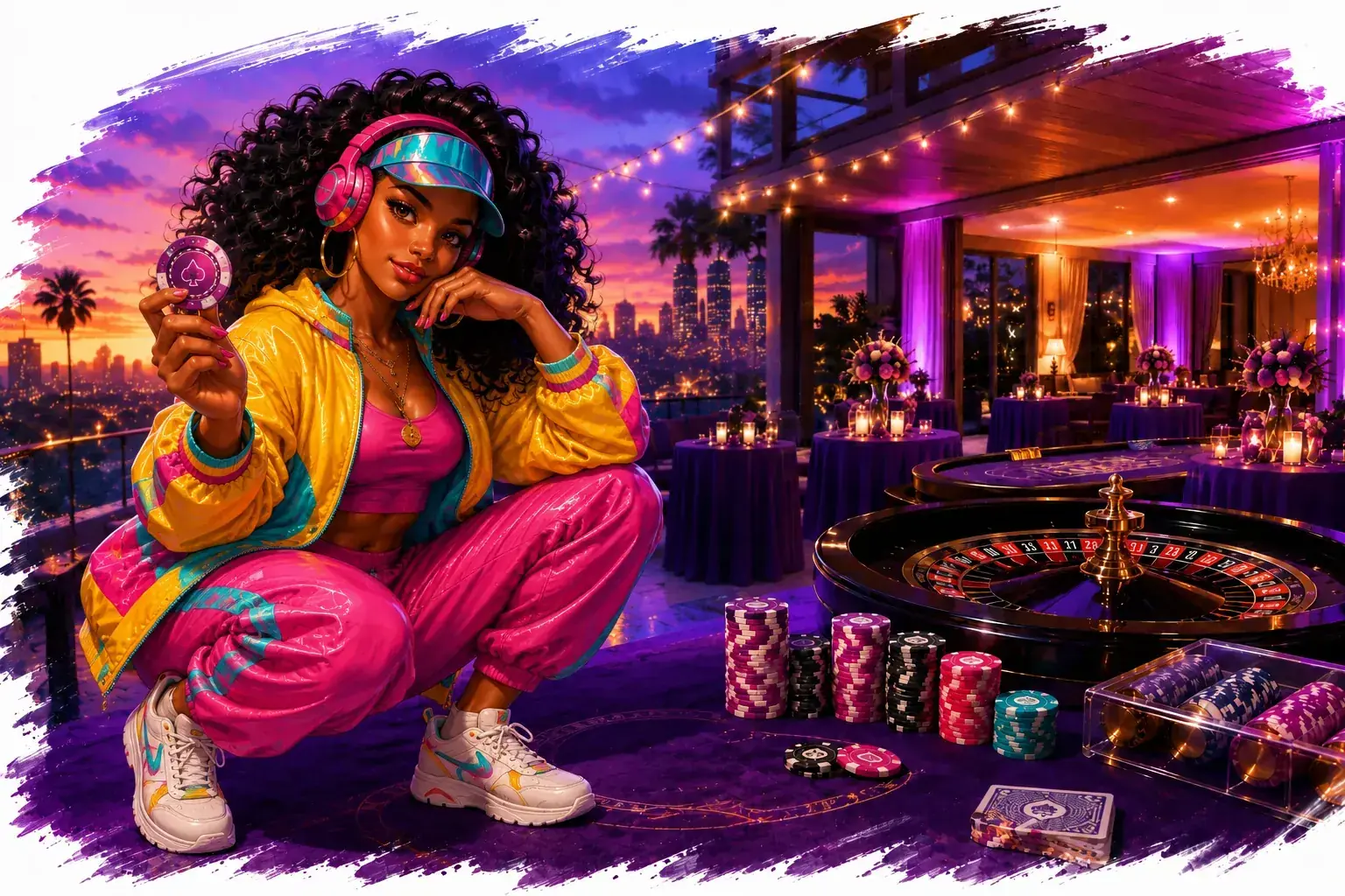 LuxeGameNights event team preparing a casino-style experience