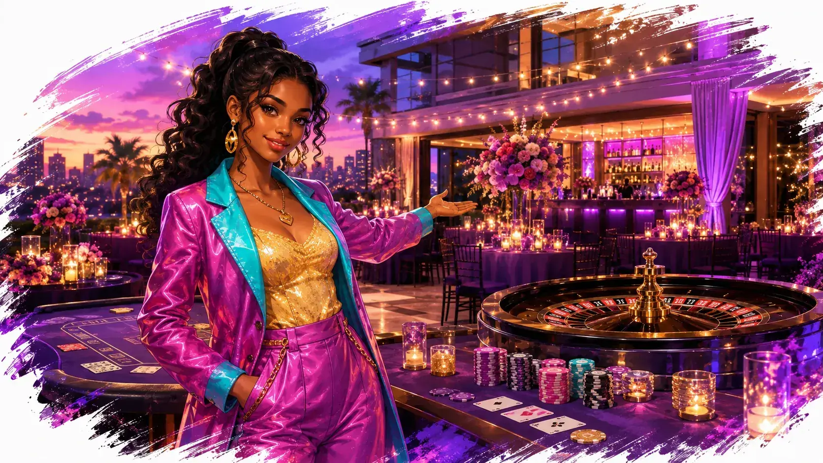 Casino entertainment adding atmosphere to an event